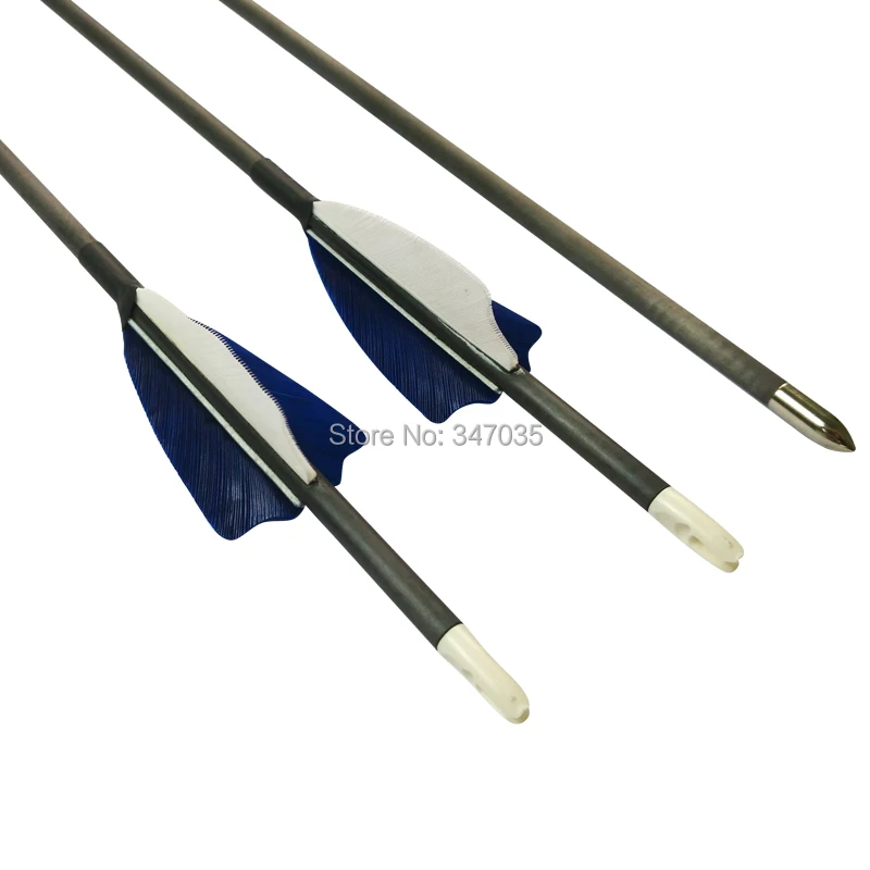 

12Pcs Carbon Arrows 4.2mm Turkey Feather + 50Pcs Plastic Knock + 2Pcs String Wax for DIY Archery Outdoor Shooting Race