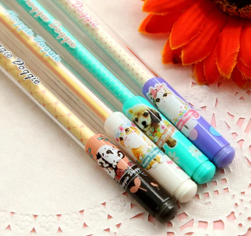 

Kawaii cat & dog design gel pen School pens Korean style school supplies(ss-a767)