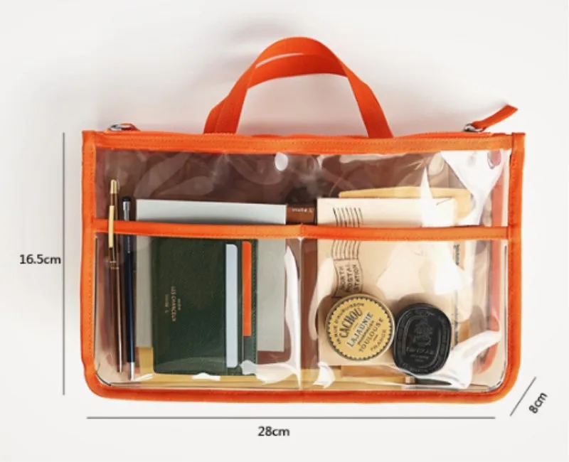 Дорожная ПВХ прозрачная сумка на молнии для хранения сумка-Органайзер двойная сумка в сумке органайзер для макияжа Косметика иностранная