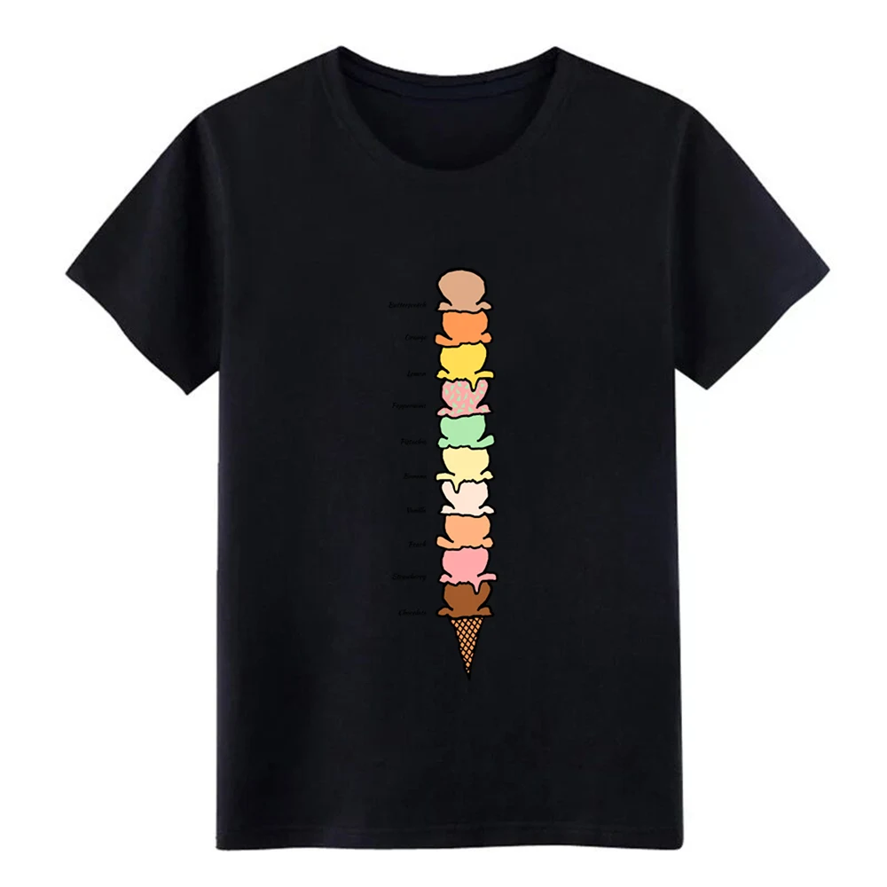 10 flavor ice c ream cone футболка Трикотажная хлопковая S-3xl оригинальный подарок забавная