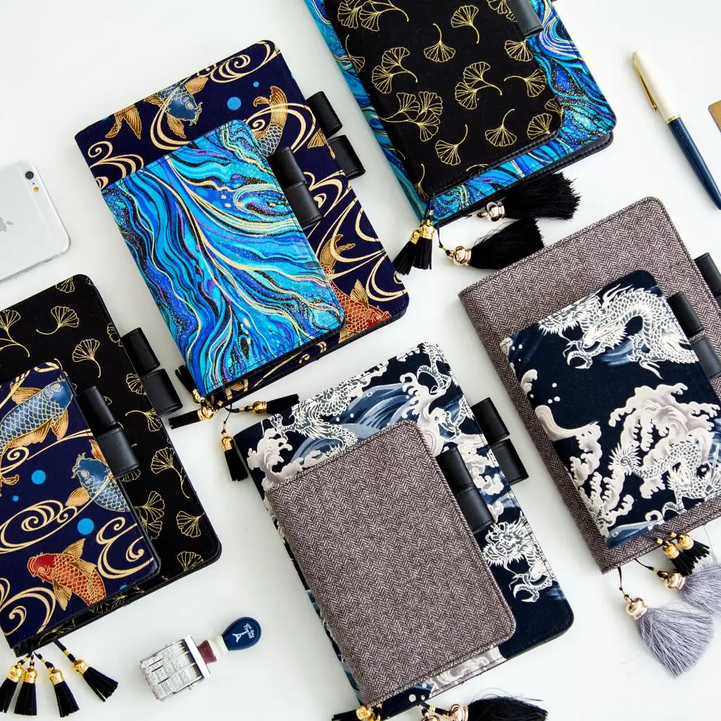 2018 Japanese Old Painting Daily Planner Organizer Agenda Schedule Notebook Dairy Bullet Journal Book Cover For Hobonichi A5 A6 2018 yiwi dokibook lovedoki sequin planner organizer agenda schedule notebook dairy journal book cover for hobonichi