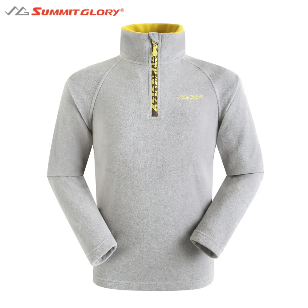

Outdoor Fleece Jackets Mens Hiking Pullovers Jackets Summit Glory Outdoor Clothing Embroidery Contrast Color Zipper