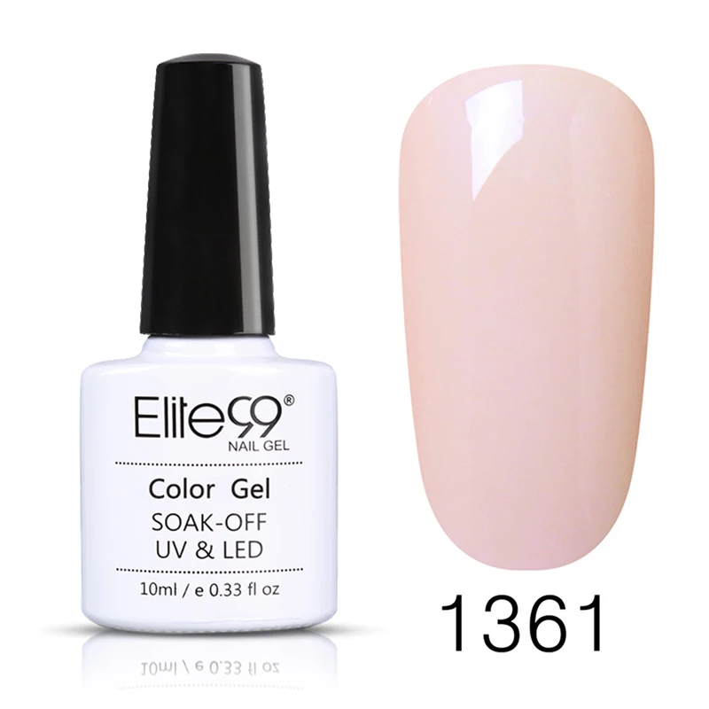 Elite99 10 مللي لون نقي جيل للأظافر البولندية جميع للتقليم شبه الدائم UV LED جل الورنيش نقع قبالة مسمار الفن هلام مسمار البولندية