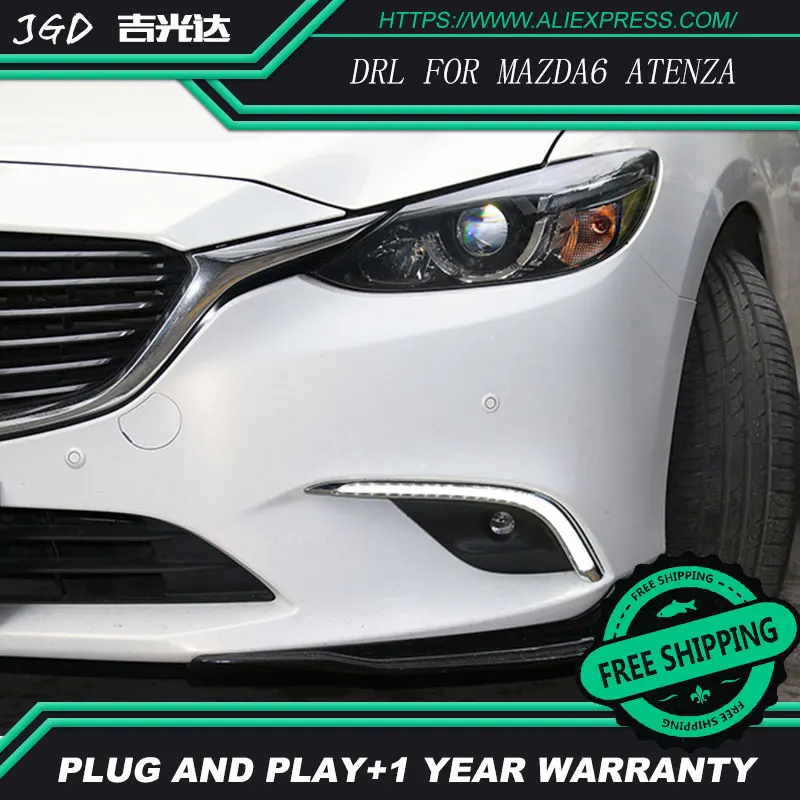 Бесплатная доставка! Дневные ходовые огни для Mazda 6 Mazda6 6000 2016 12 В 2017 к|daytime running