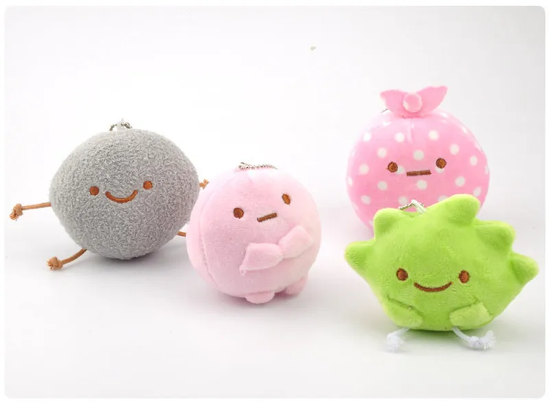 Kawaii Sumikko Gurashi Plush Toys Keychain New Japan Anime Cartoon San-X Corner Bio Soft Stuffed Dolls Pendants 10pcslot 9cm (11)