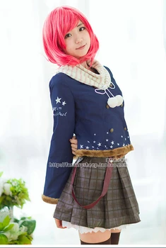 

New hot japanese anime Love Live! cosplay costume Yazawa Niko star jacket girls coat+ skirt +scarf set