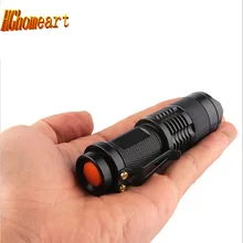 High Quality Zoomable 3-Mode Waterproof Aluminum Mini Flashlight Cree Q5 1000 Lumen Keychain Flashlight Portable Work Light