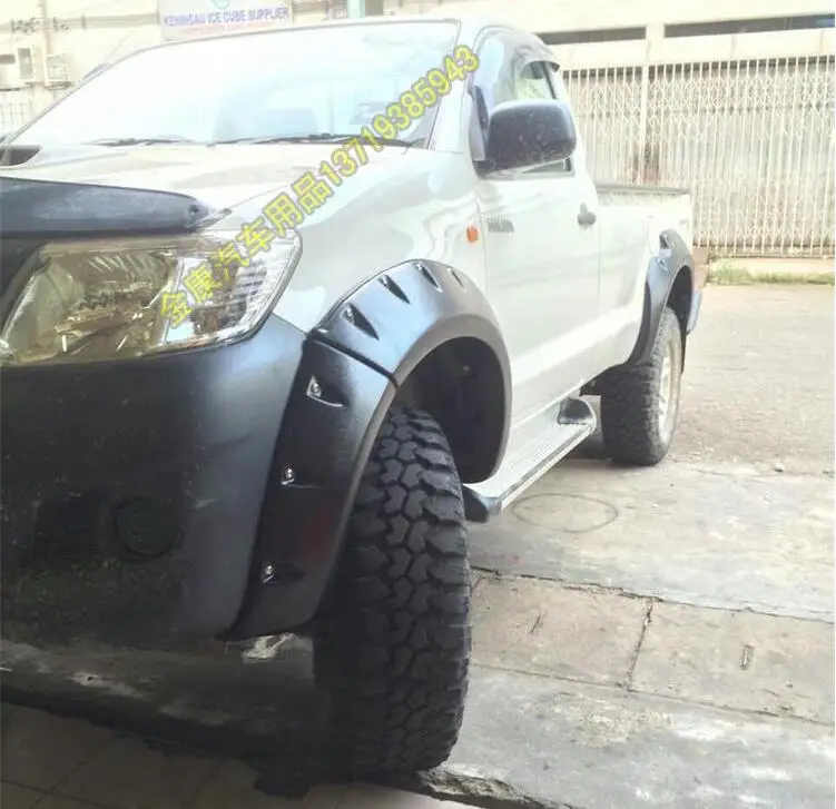 

NEW Car Wheel Eyebrow Round Arc Fender Mud Flaps Mudguards Splash Guards For Hilux VIGO 2005-2011/2012-2014 BY EMS