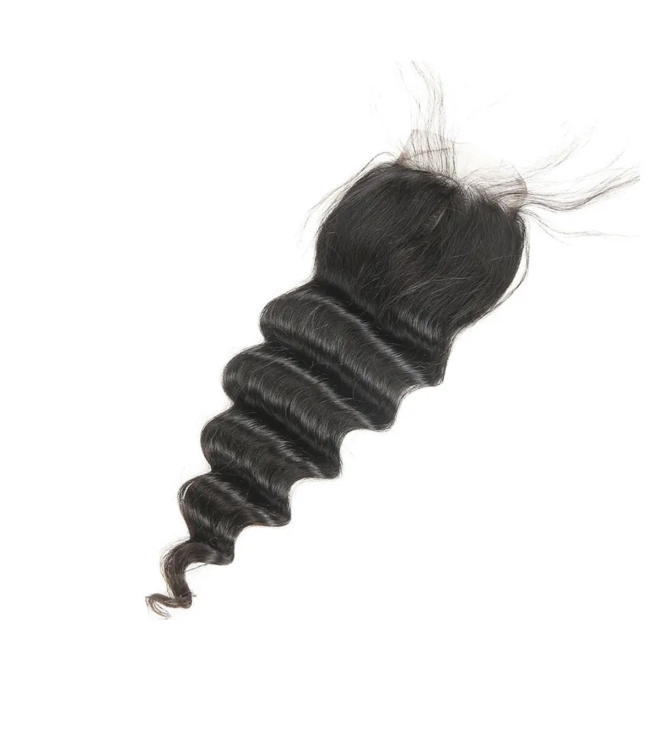 Hair Villa Non Remy Brazilian Loose Wave Closure 4 4 Human Hair Weave Lace Closure With Baby Hair Free Middle Three Side Part (22)