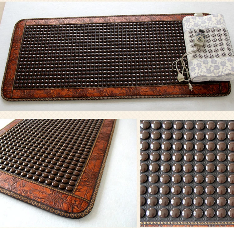 Thermal tourmaline magnetic pad jade stone massage mat with heating 70cmX160cm high quality made in china