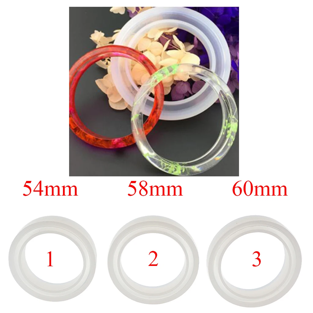 

Assorted Sizes Clear Silicone resin mold Round Mould for Resin Casting Bangle Bracelet epoxy resin for jewelry making tools 2019