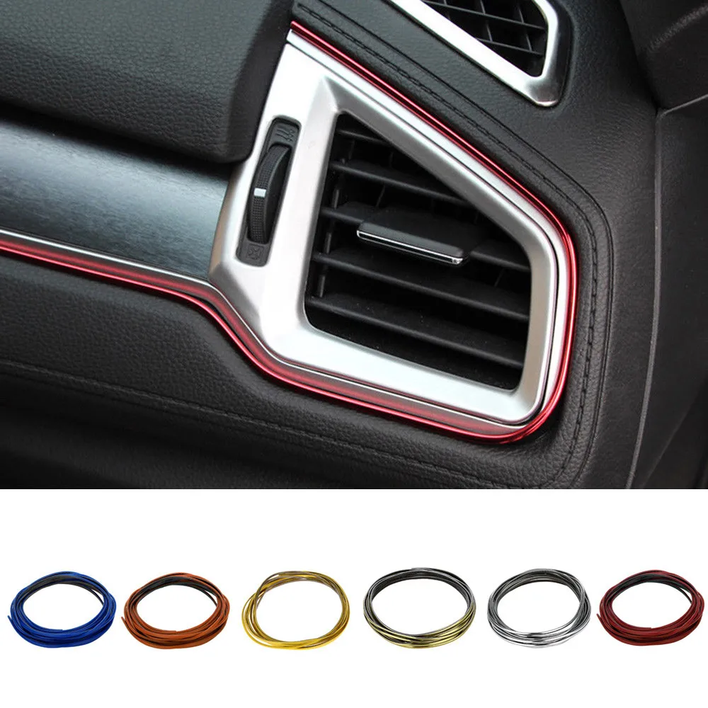 

5MCar interior moldings ornaments car styling door decoration line strips dashboard air outlet decorative sticker Auto Accessor
