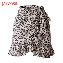 JAYCOSIN Повседневная Ретро Высокая талия вечерняя женская короткая юбка с принтом осенне-зимний сезон полиэстер материал