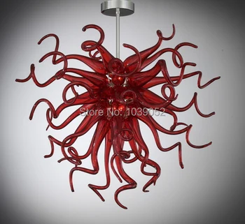 

Free Shipping Fancy Hand Blown Glass Red Crystal Chandelier