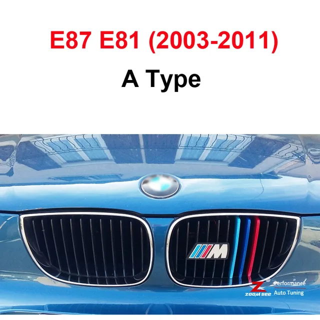 LHZBB Kühlergrills Car Racing Grill Streifen Trim Clip für BMW Serie 1 F20 F21 F40 E87 E82 E81 E88 M Power Auto Aufkleber Zubehör Color : E87 Fillet 2004 2011 LHZBB Kühlergrills Car Racing Grill Streifen Trim Clip für BMW Serie 1 F20 F21 F40 E87 E82 E81 E88 M Power Auto Aufkleber Zubehör Color : E87 Fillet 2004 2011