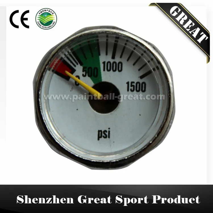 2pcs/lot Paintball Pressure Gauge 1500psi,3000psi,5000psi,6000psi