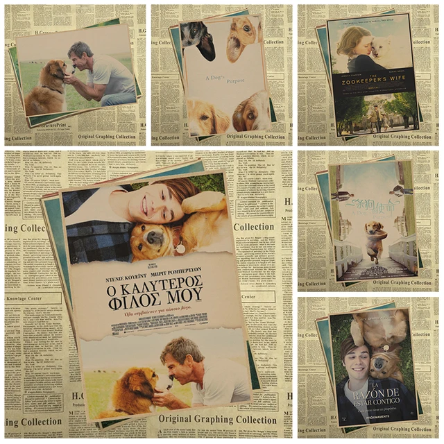 Special Offers A dog's purpose Classic Movie Kraft Paper Poster Bar Cafe Living Room Dining room Wall Decorative Paintings Special Offers A dog's purpose Classic Movie Kraft Paper Poster Bar Cafe Living Room Dining room Wall Decorative Paintings