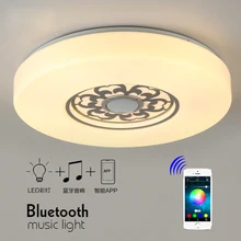 PMMA RGB Dimmable LED ceiling Light with APP Bluetooth & Music AC 110/240V Led Smartphone Dimming Discoloration Light Fixture