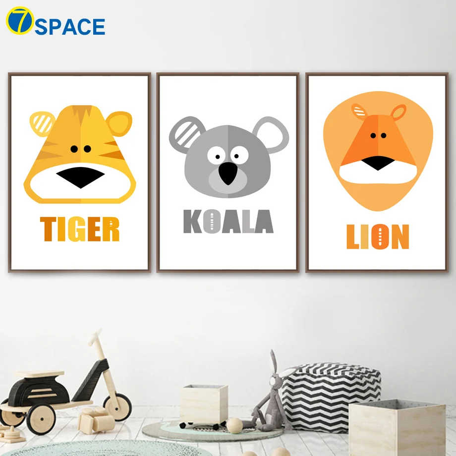 

Animals Tiger Lion Koala Wall Art Canvas Painting Posters And Prints Nordic Poster Wall Pictures For Baby Girl Boy Room Decor
