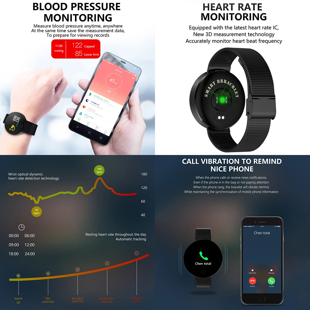 Бизнес Для мужчин Смарт часы Android ips HD Экран Водонепроницаемый Smartwatch сердечного