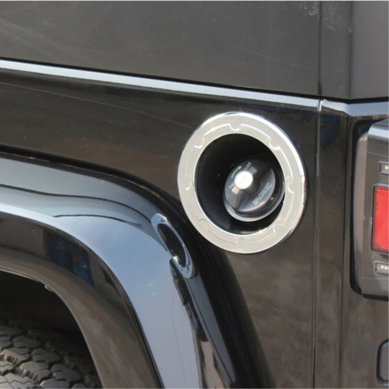 ABS масляный газовый наполнитель топливного бака дверь отделка горловины Крышка корпуса защитное кольцо украшение для Wrangler JK 2007- стайлинга автомобилей