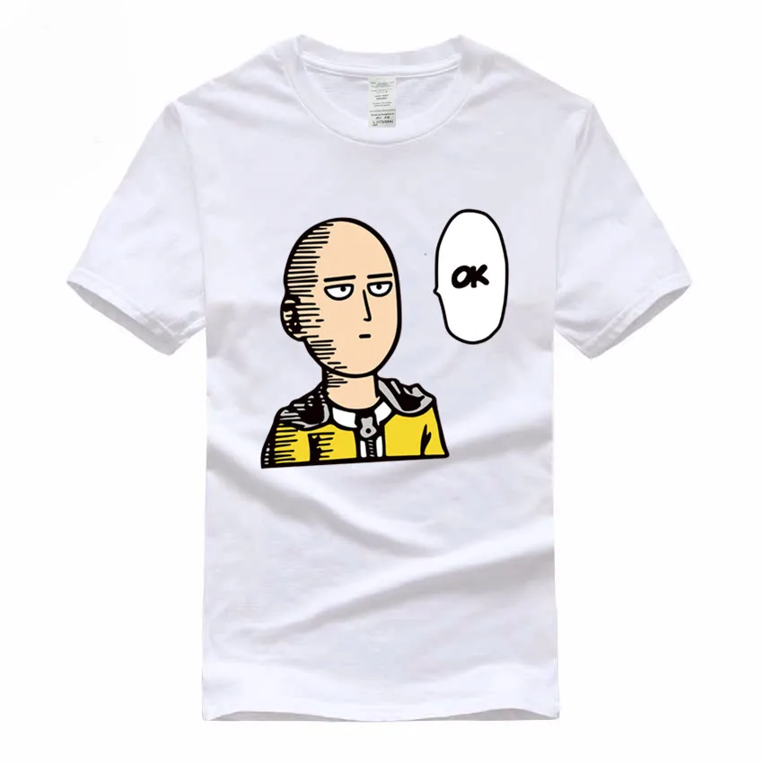 Футболка One Punch Man Saitama Sensei из японского аниме, европейский размер, хлопок, летняя повседневная футболка с круглым вырезом для мужчин и женщин GMT300004