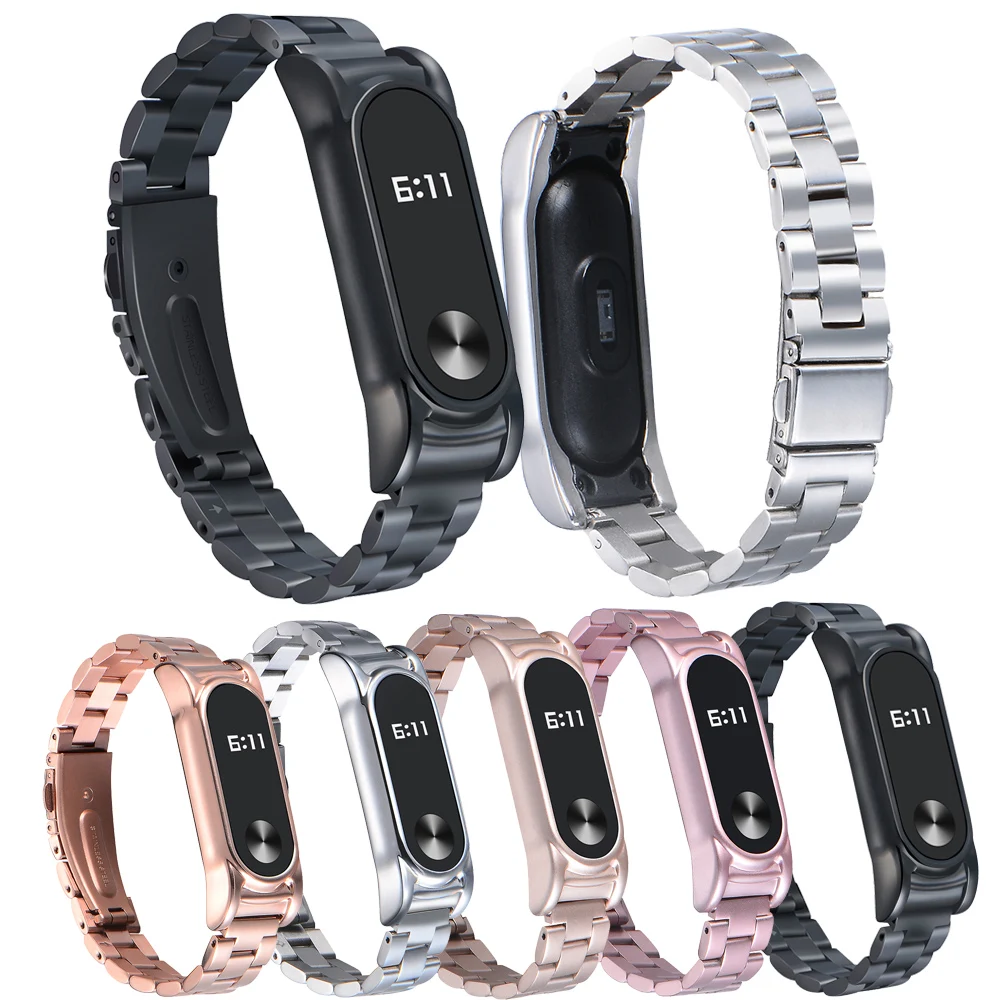 Odog браслет для наручных часов из нержавеющей стали xiaomi mi band 2 ремешок Роскошный