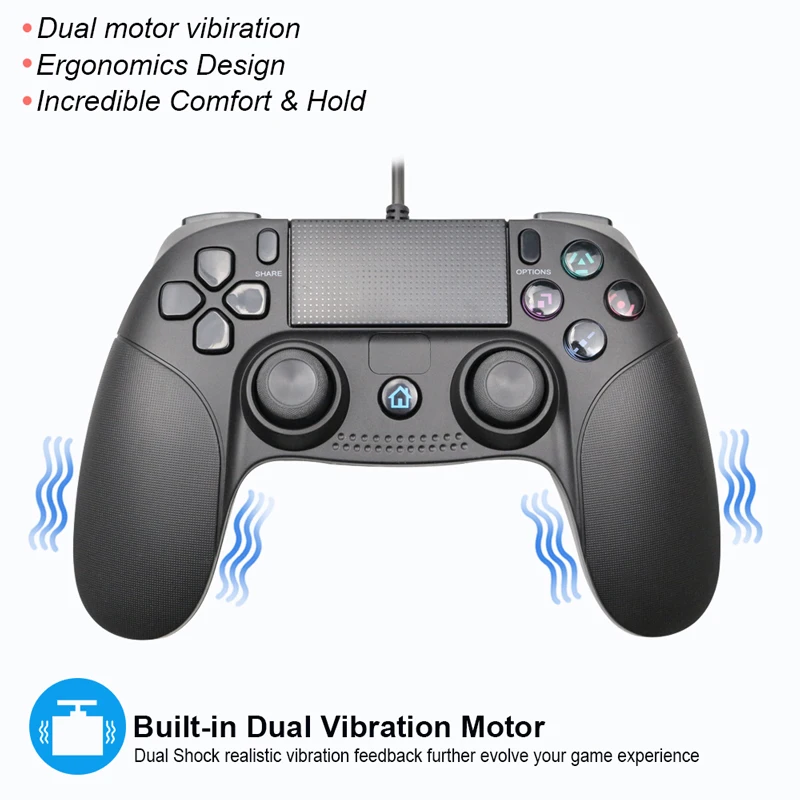 Проводной usb-контроллер для PS4 для PS3 для ПК Win7/8/10 для Playstation 4 джойстик Dualshock 4 геймпад