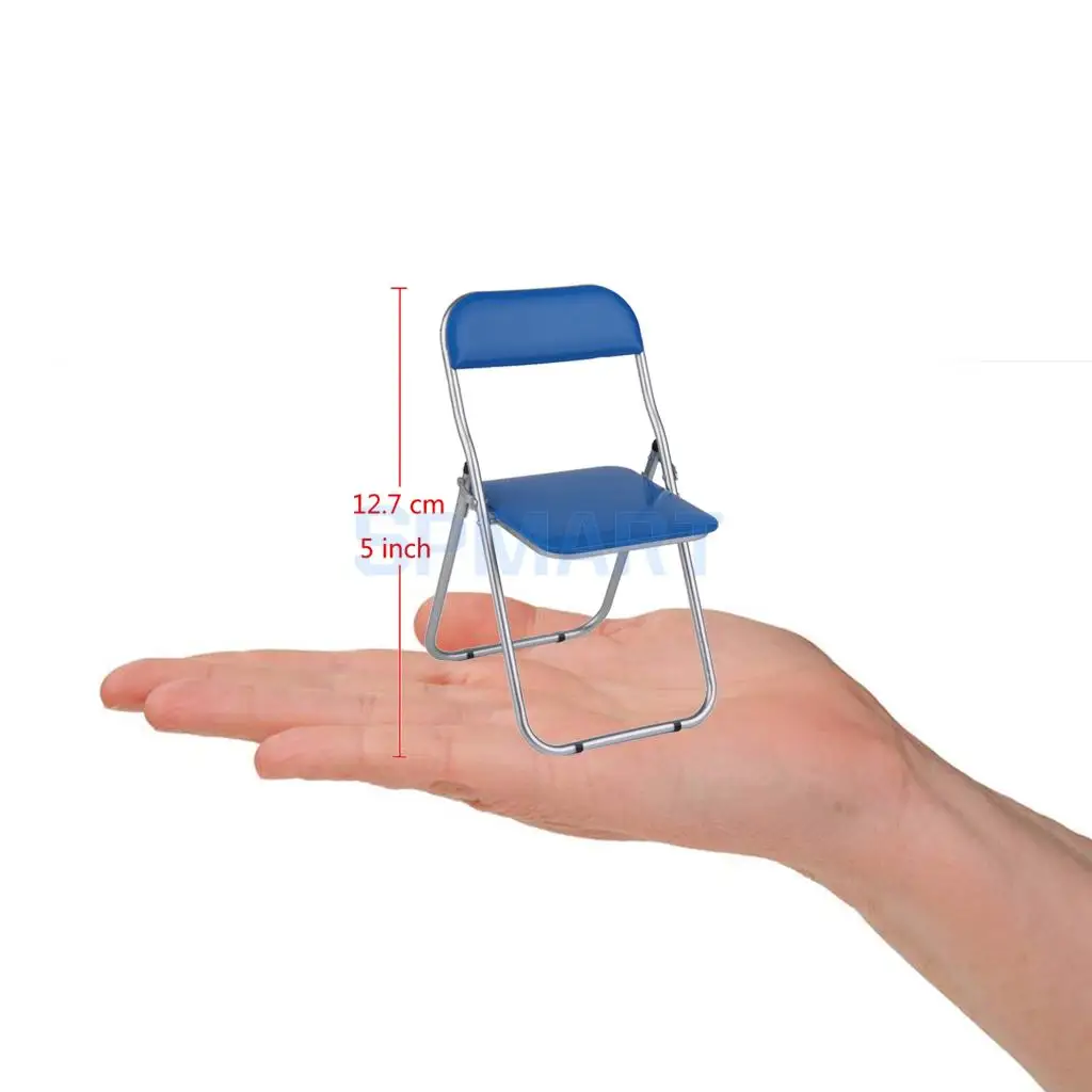 MagiDeal Folding Chair for 1/6 Hot Toys 12'' Soldiers Action Figure Dolls Acc Dollhouse Garden Furniture Decor Model Toy 3Colors