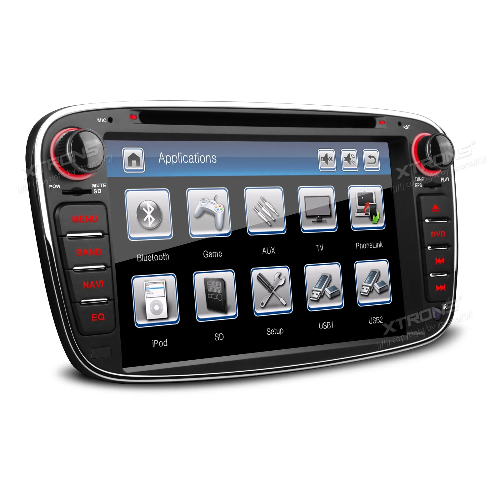 Excellent 7" Special Car DVD for Ford S-Max 2008-2011 & Galaxy II 2006-2011 & Focus II 2008-2011 with Original UI/Original Appearance 1