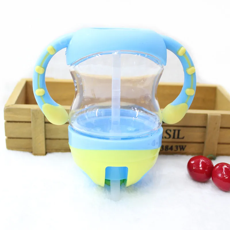 220ml Baby Training Cup Cute Leak-proof Toddler Water Feeding Bottle Two Handle Newborn Safe Baby Drinker Straw Kettle BB5080 (6)