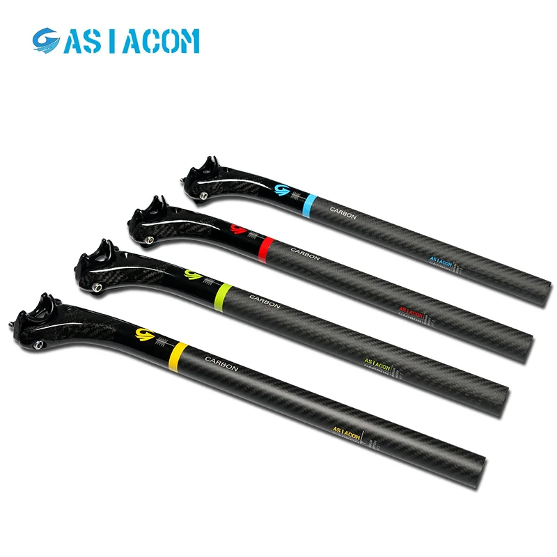 Asiacom 3 كيلو كامل الكربون دراجة seatpost 27.2 30.8 31.6 جبل دراجة مقعد آخر mtb seatpost أجزاء دراجات الأحمر الأزرق الأخضر الأصفر