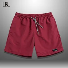 LBL твердый мужские пляжные шорты Летняя уличная одежда Мужские бордшорты Повседневная эластичная талия прибой Короткие мужские быстросохнущие