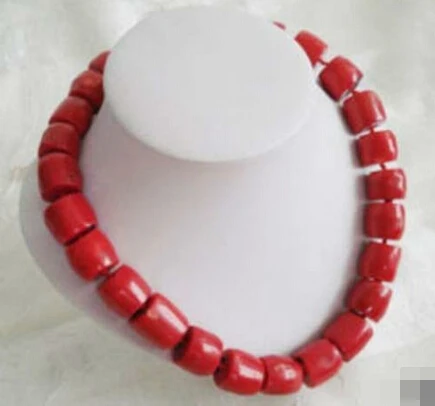 

FREE SHIPPING>@@> 3195 Tibet Red Coral Necklace large beads