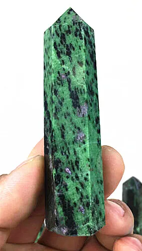 

1PC Natural zoisite obelisk quartz crystal wand point healing 60-80MM