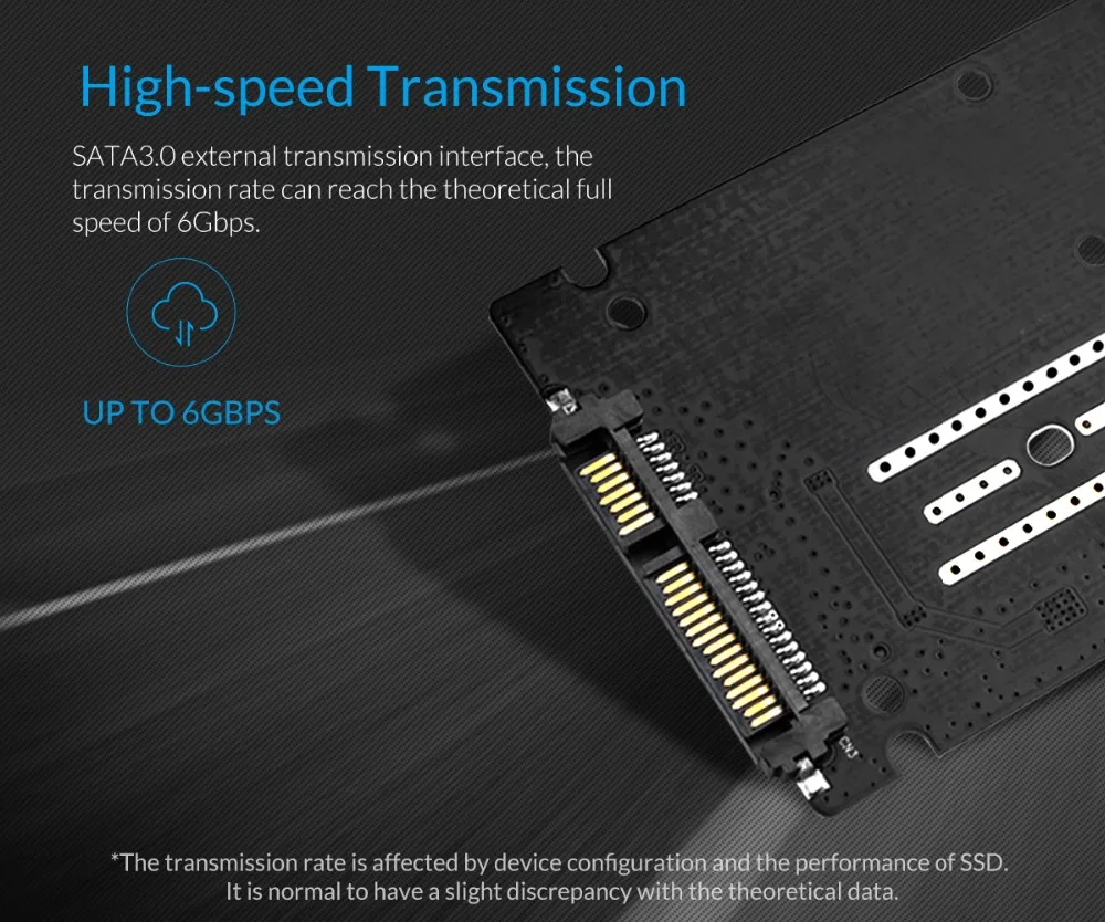 ORICO M.2 NGFF в Sata 2,5 дюйма HDD чехол Sata 3,0 адаптер высокая скорость 6 Гбит/с коробка жесткий диск Корпус для samsung Seagate SSD