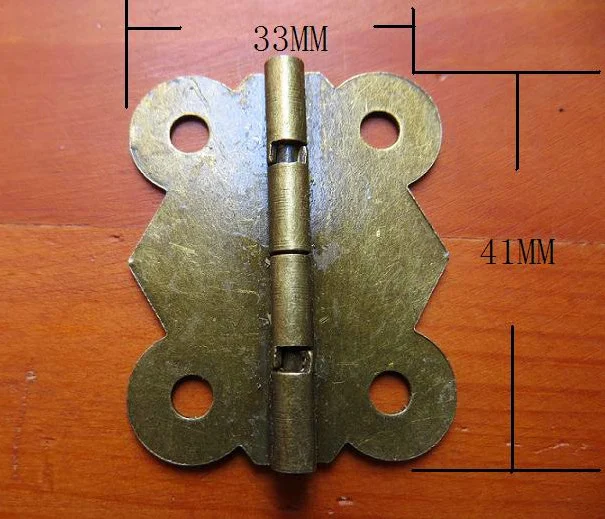 30 шт. 33*41 мм Античная бабочка шарнир подарочной коробке шарнира железа плоский шарнир