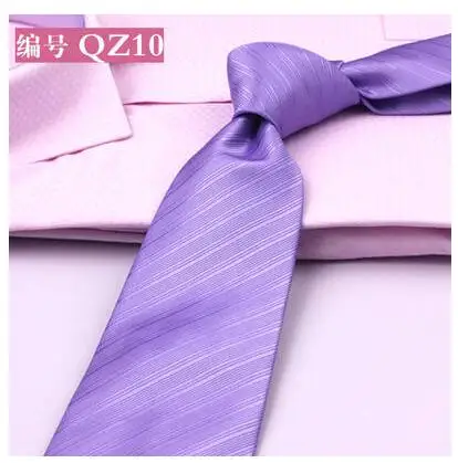 Новые высококачественные свадебные галстуки для мужчин, галстуки для досуга 8 см, чистый цвет, фиолетовый галстук, галстук - Цвет: Синий
