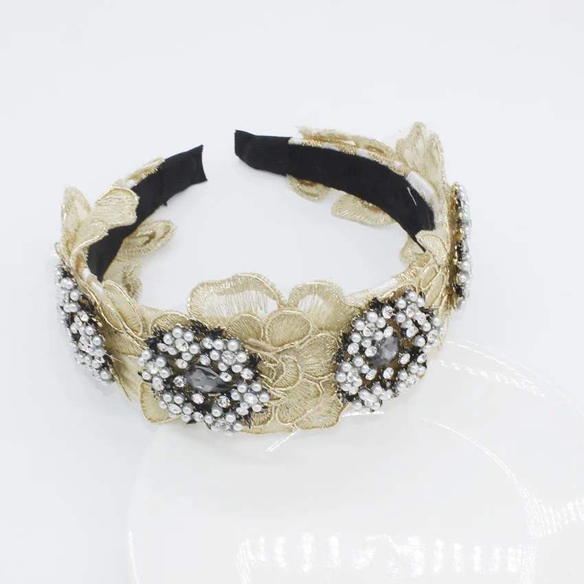 Baroque Women Crystal Hairband Embellished Vintage Hair Accessories Gift Party 