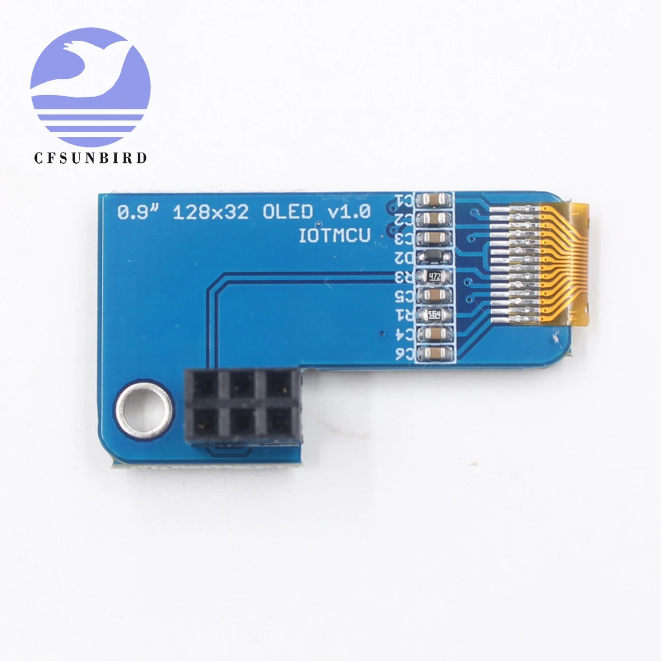 1 шт. PiOLED 0 91 дюймов IIC I2C 128x32 OLED монохромный экран для Raspberry Pi Zero SSD1306 Синий DC 3 V