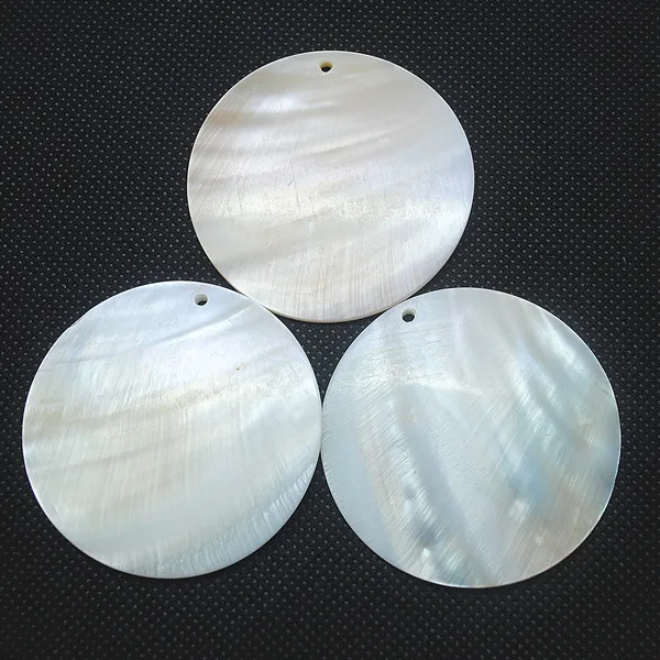 

5pcs nature white shell pendants mother of pearl pendants 20mm 30mm 40mm 50mm 60mm round shape MOP free shipping