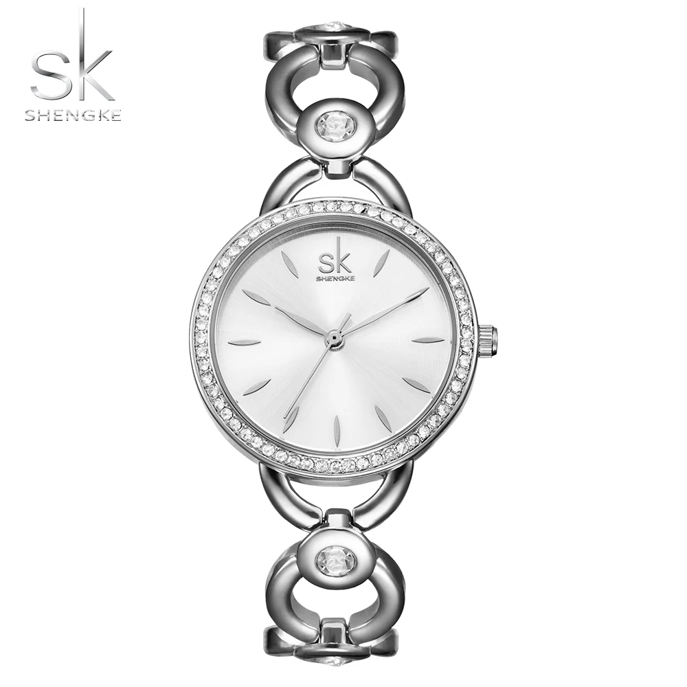 

Shengke Brand Lady Simple Small Round Dial Skeleton Bracelet Womens Watches Top Brand Casual Quartz Watch hot Clock Reloj Mujer