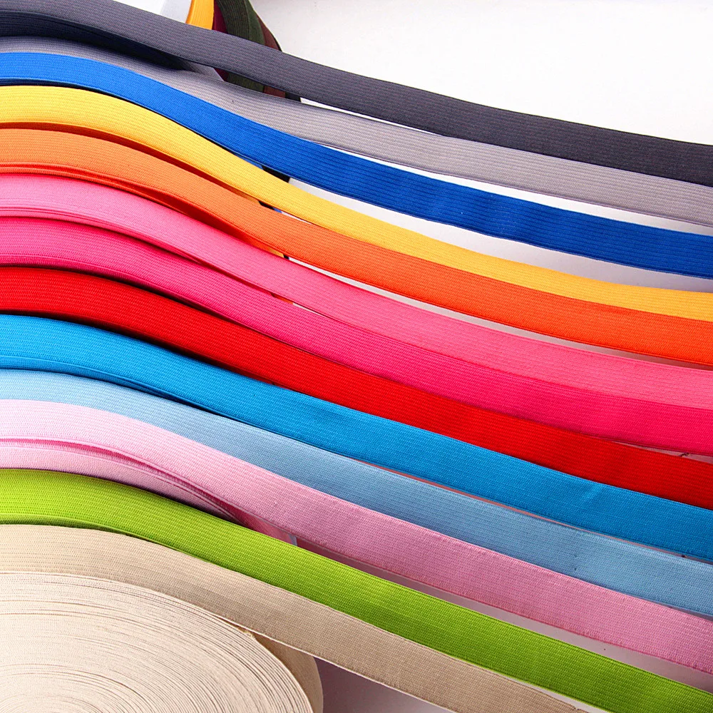 

Colored Elastic Bands 2cm 5m Flat Sewing Rubber Band for Underwear Pants Bra Rubber Clothes Decorative Soft Waistband