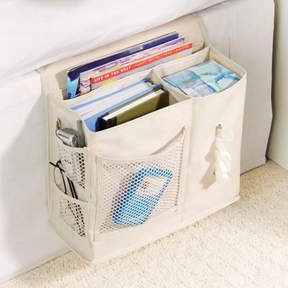 Bedside Wall Door Storage Bag Multifunctional Bedside Hanging Storage Bag Sundries Tissue Holder Organizer