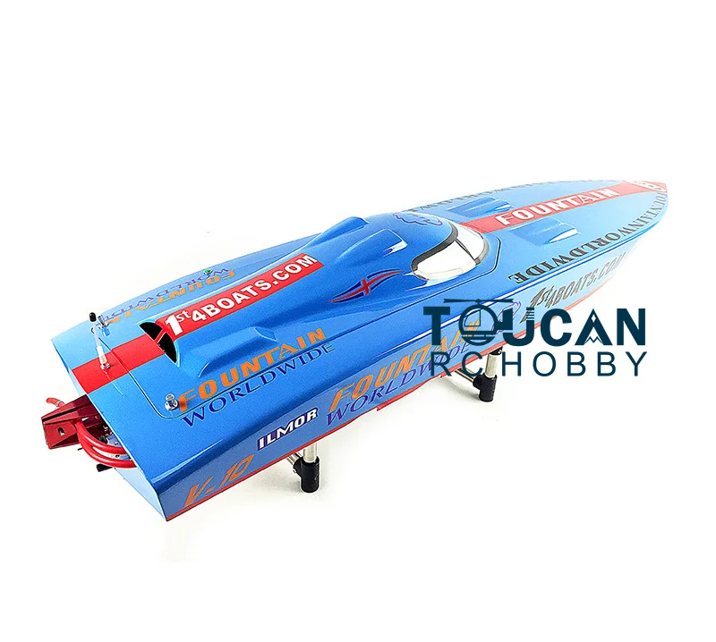 G26IP1 ARTR Gasoline 26CC-Clutch Engine RC Racing Boat Deep-V Shaft Rudder Blue TH02719 5