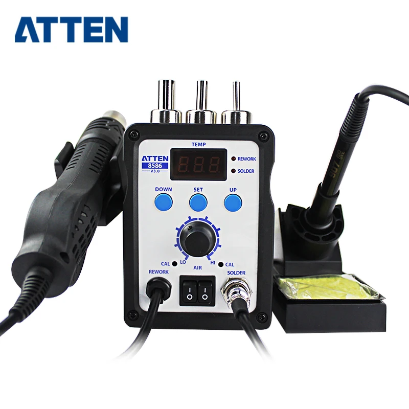 

ATTEN AT8586 750W High Quality Economic 2 in 1 Rework Station Hot Air Gun + Soldering Iron