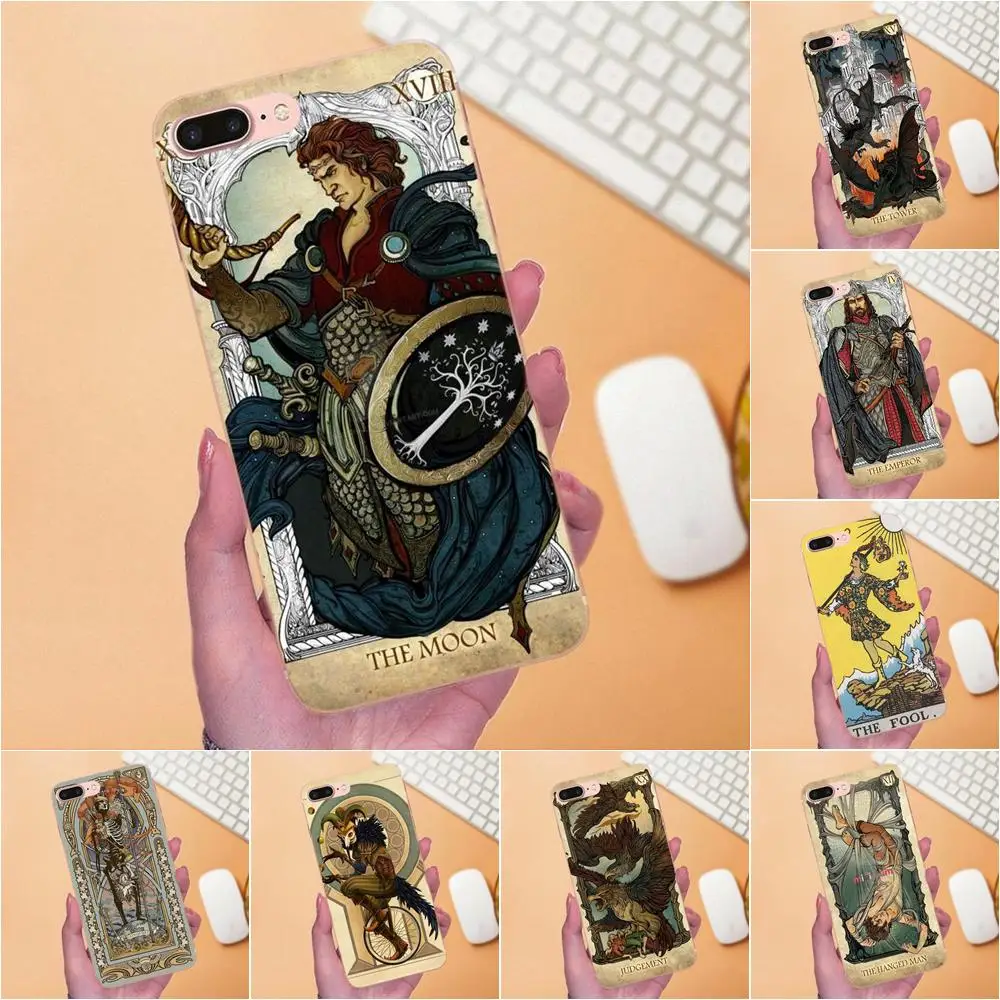 TPU чехол для телефона Huawei P7 Honor 4C 5A 5C 5X 6 6C 6A 6X 7 7X 8 9 V8 V10 Y3II Y5II Y6II G8 Play Lite Fashion Tarot Card |