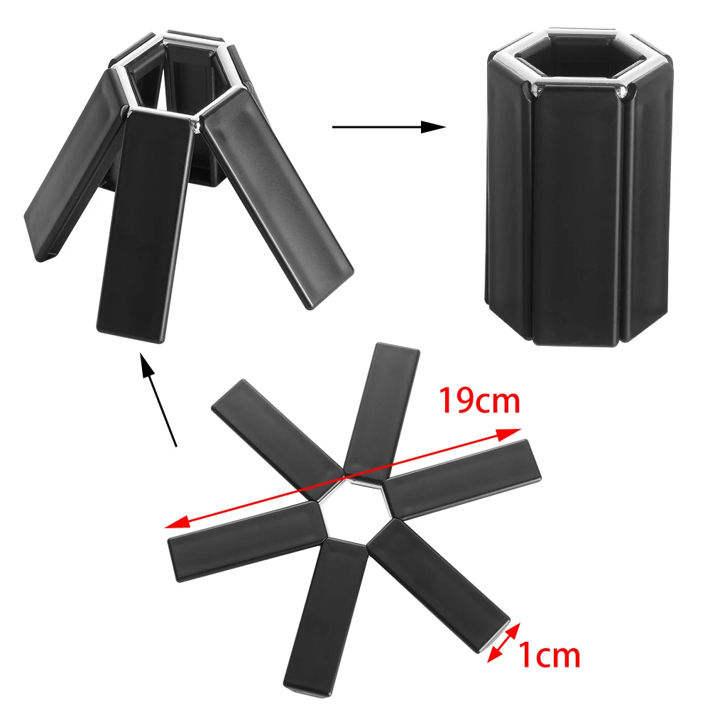 1 шт. портативный черный складной ABS+ PP нескользящий термостойкий Коврик подставка для кастрюль подставка для горшка подушка для кухни для дома и кухни