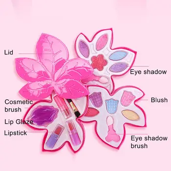 

Multi-layer Leaf Shape Makeup Cosmetic Palette Pretend Role Play Girl Set Toy