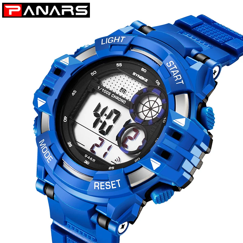 PANARS الرياضة في الهواء الطلق الساعات الرجال تسلق تشغيل الرقمية المعصم الطلب الكبير العسكرية إنذار صدمة مقاومة للماء ووتش